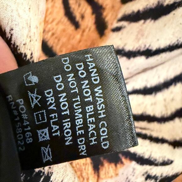 lala XL Tiger Print Blazer Jacket Animal Stripe Lined Oversized Party Statement - Picture 8 of 10